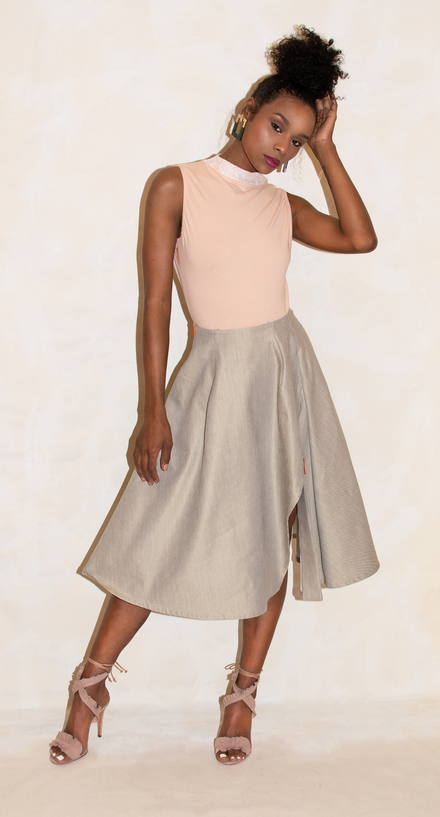 Lisé Midi A-Line Skirt