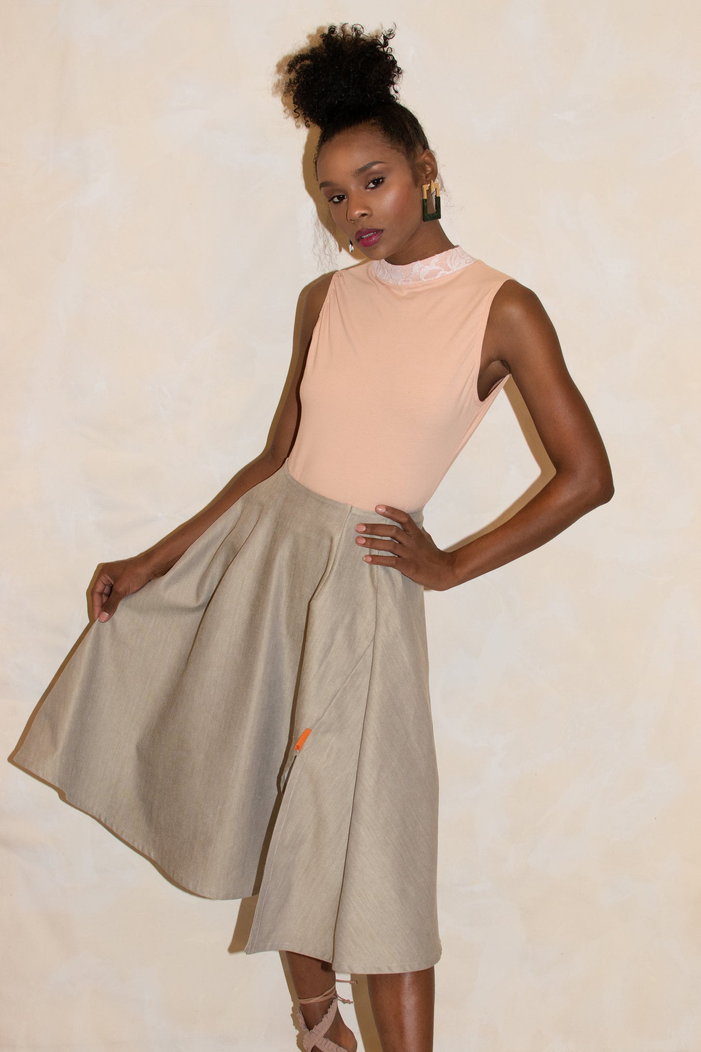 Lisé Midi A-Line Skirt