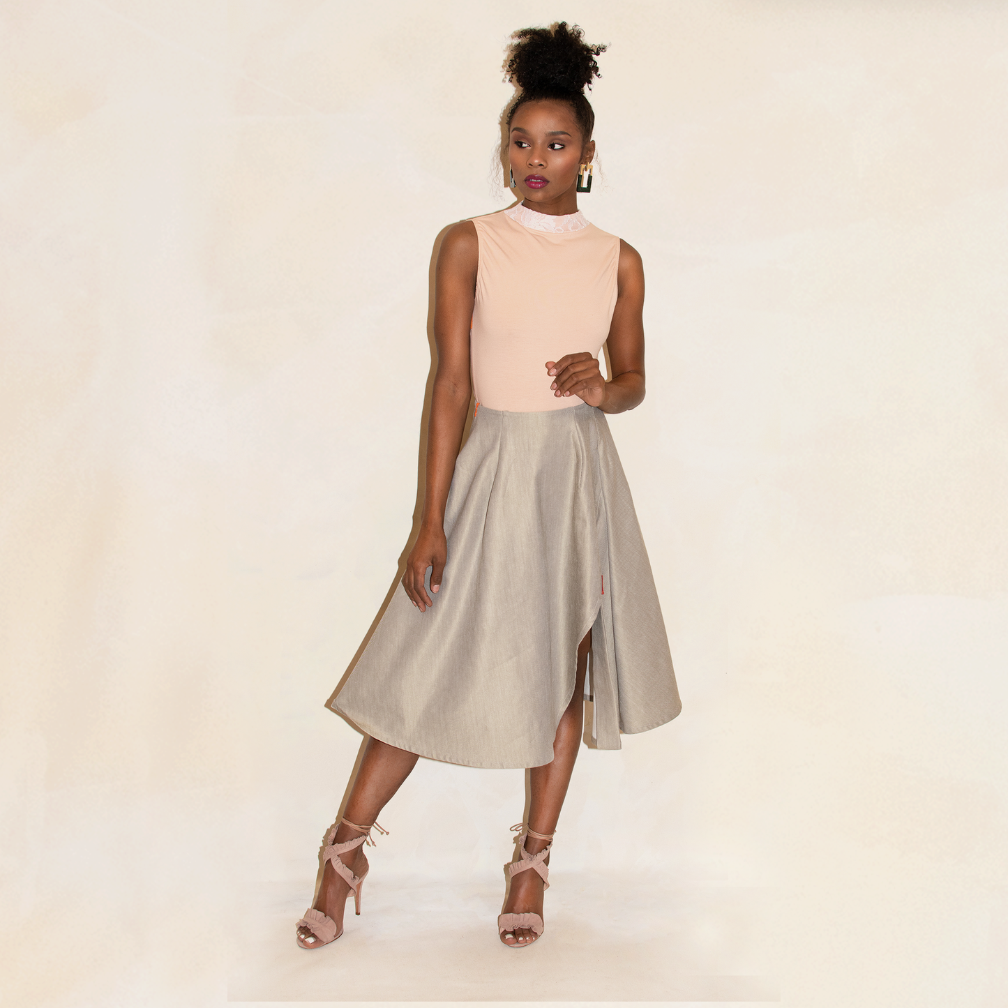 Lisé Midi A-Line Skirt